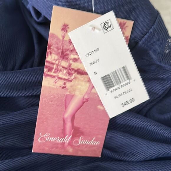 EMERALD SUNDAE JUNIORS WOMEN'S GATHERED MINI BODYCON DRESS SIZE S - Picture 7 of 7